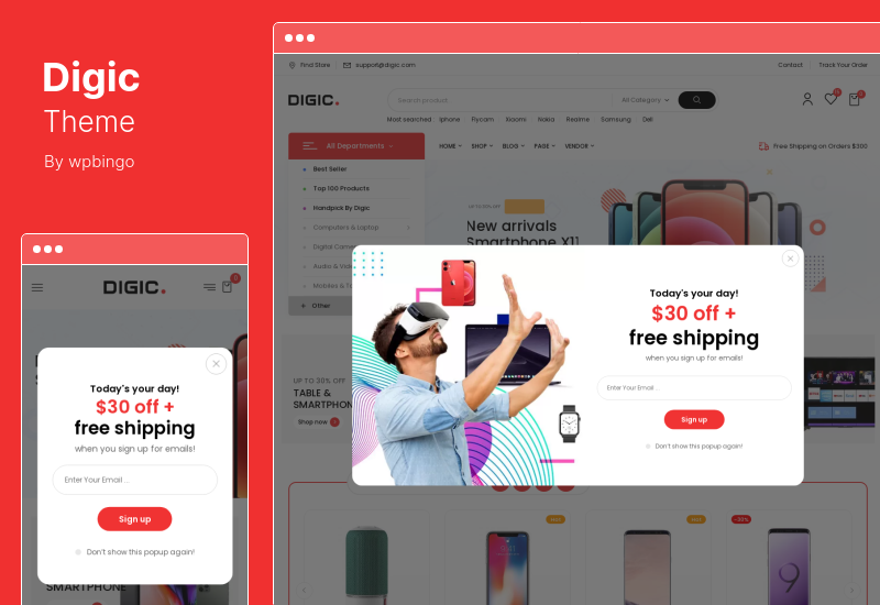 Digic Theme - Магазин электроники WooCommerce Theme