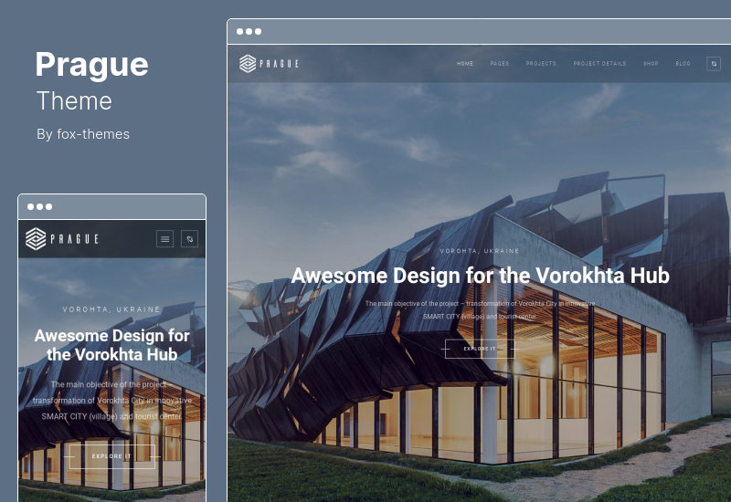 Tema de Praga - Tema WordPress para arquitectura