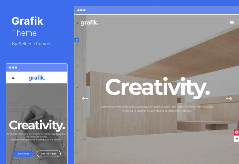 Grafik Theme - Tema de WordPress para portafolio de arquitectura y diseño