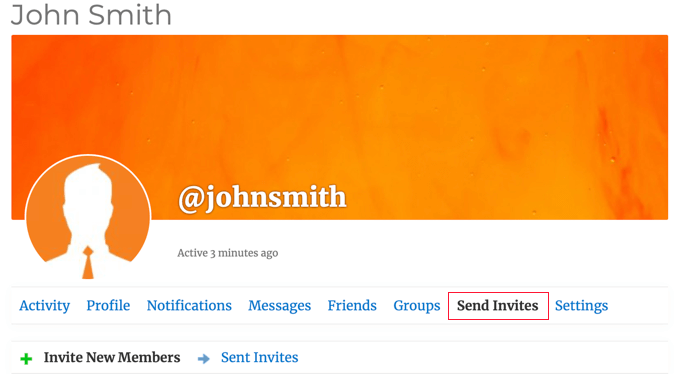 Gli utenti possono invitare i loro amici dalla loro pagina del profilo Users Can Invite Their Friends From Their Profile Page