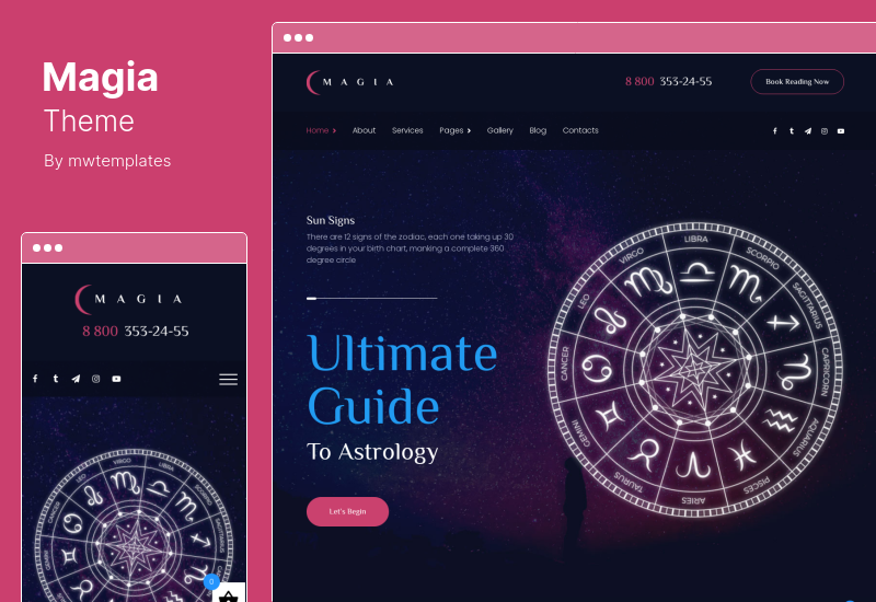 Magia テーマ - 占星術師の WordPress テーマ