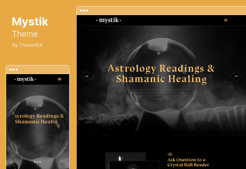 Mystik テーマ - 占星術 & 難解なホロスコープ フォーチュンテリング WordPress テーマ