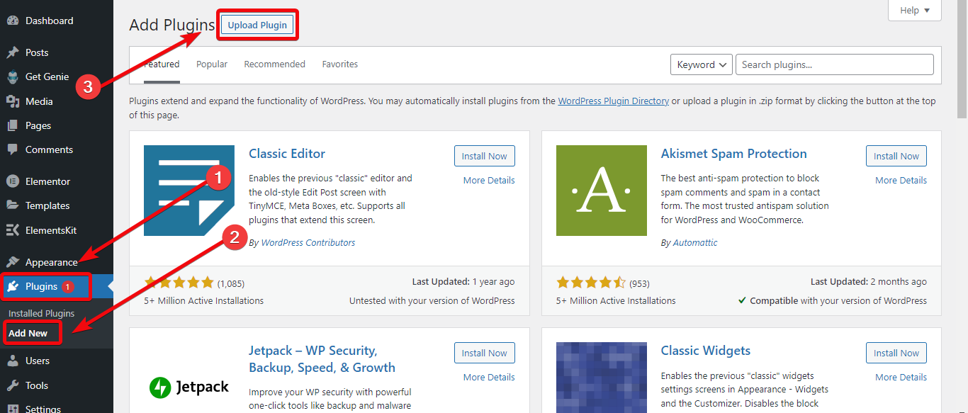 instalați pluginul pentru tabel WordPress