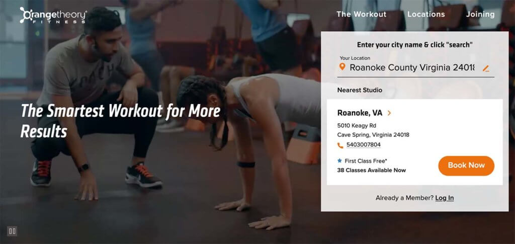 OrangeTheory 健身形式示例