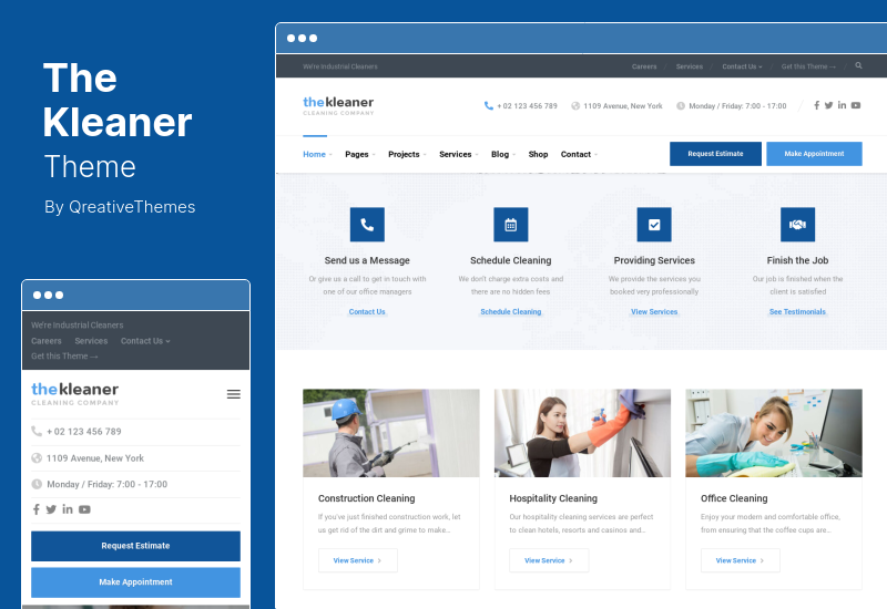 Kleaner 主題 - 工業清潔公司 WordPress 主題