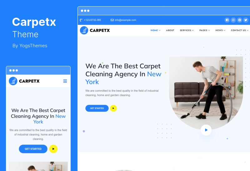 Carpetx 主題 - 清潔服務 WordPress 主題