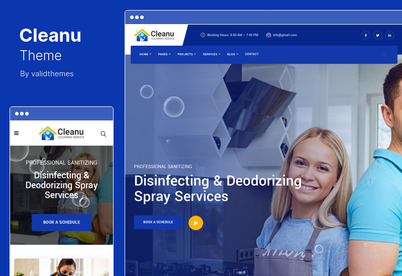 Cleanu 主題 - 清潔服務 WordPress 主題
