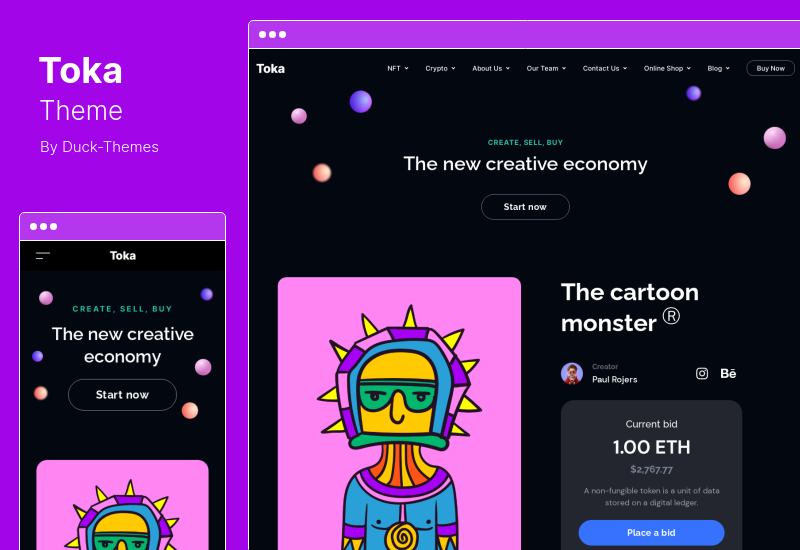 Toka Theme - Tema de NFT y Crypto WordPress