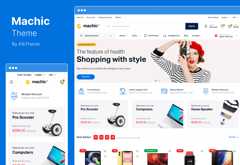 Tema Machic - Tema WooCommerce para tienda de electrónica