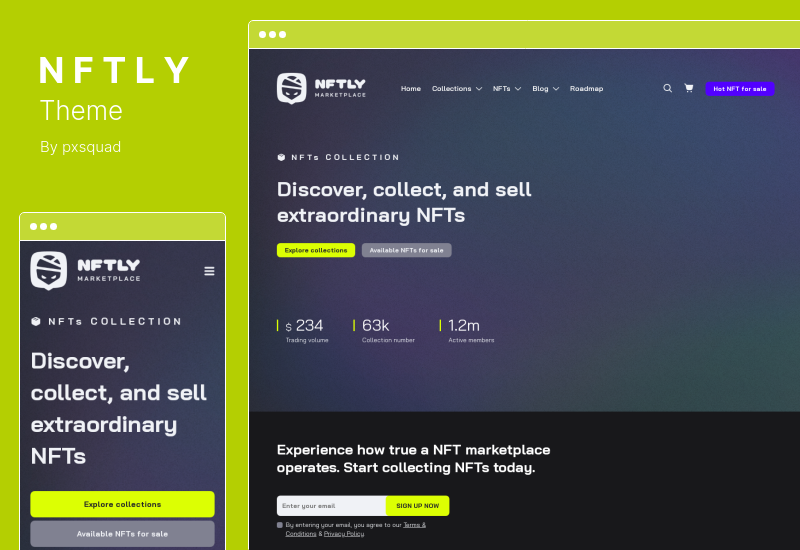 Tema NFTLY - Tema de WordPress para el Mercado NFT