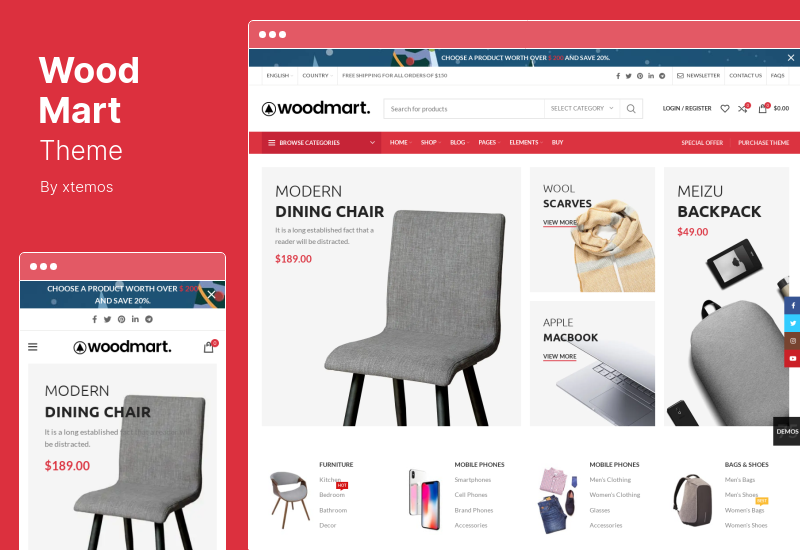 Tema WoodMart - Tema multipropósito de WooCommerce