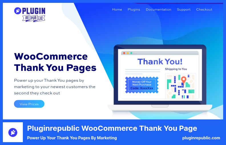 Pluginrepublic WooCommerce 感謝頁面插件 - 通過營銷為您的感謝頁面供電