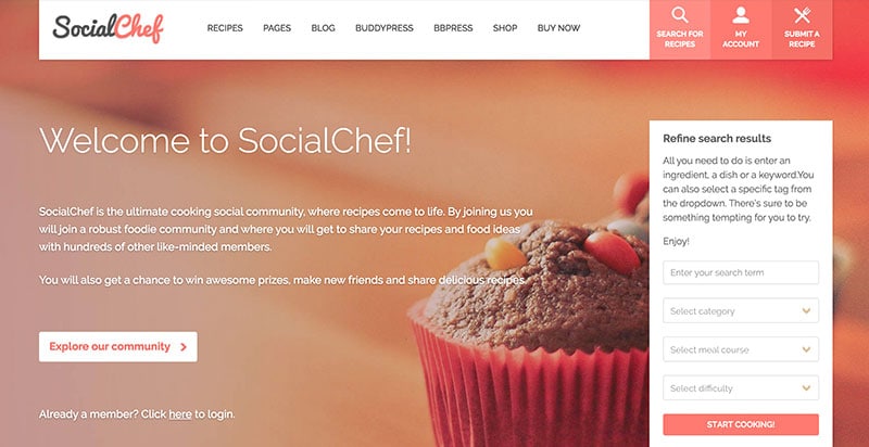 WordPress тема SocialChef