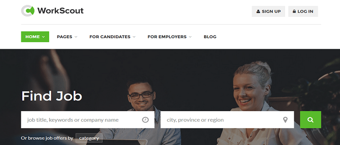 WorkScout - 작업 게시판 WordPress 테마