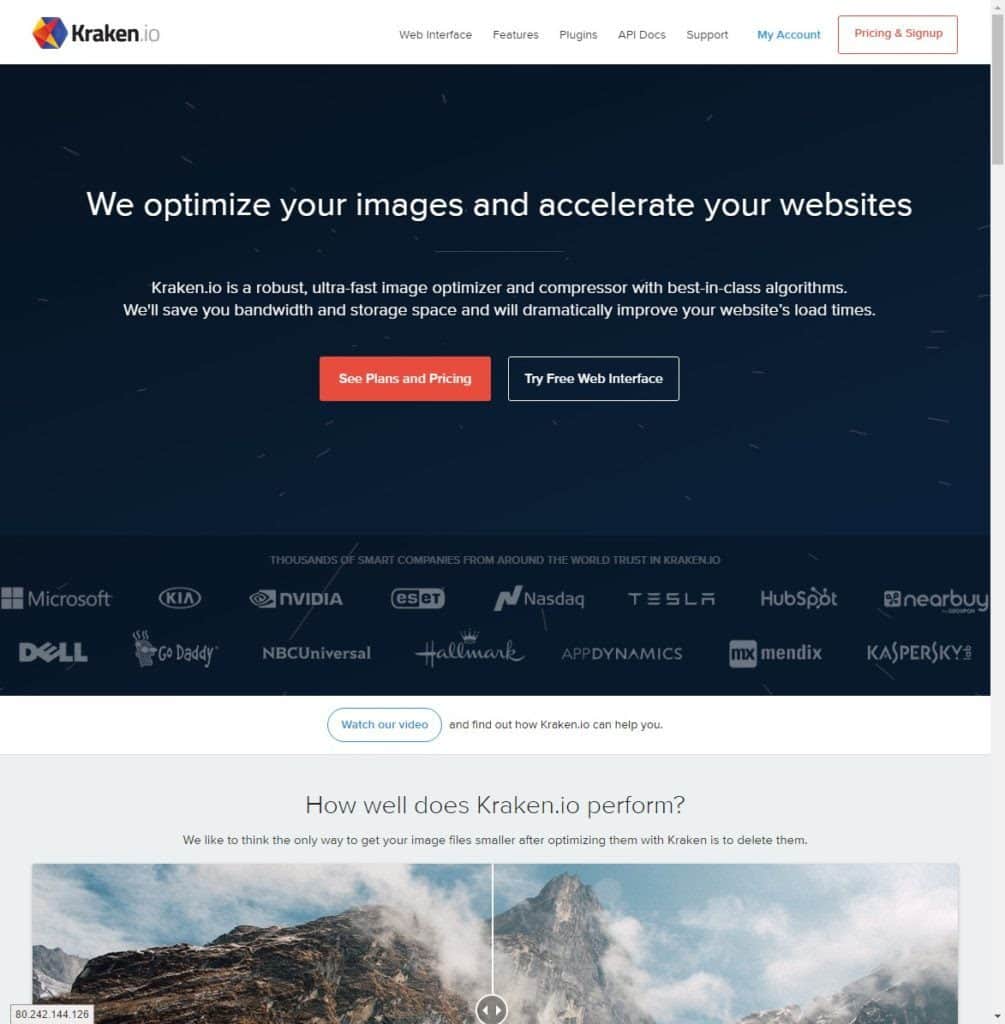 Kraken.io - optimiseur d'image et compresseur pour WordPress