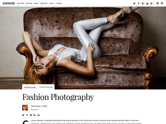 Nieskończony motyw WordPress