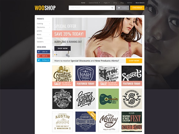Motyw WordPress WooShop