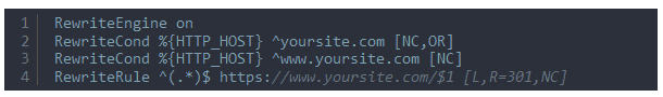 Przekierowanie HTTPS w pliku .htaccess