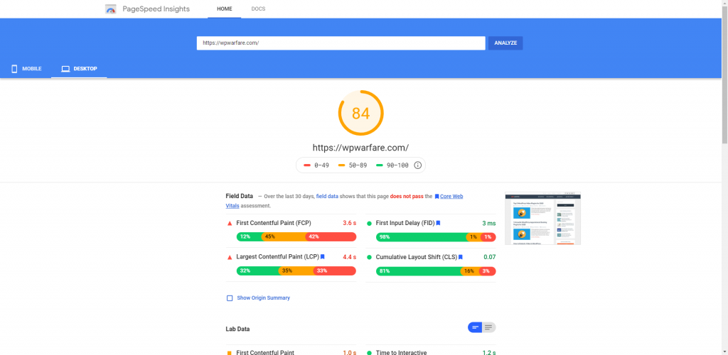 PageSpeed 见解