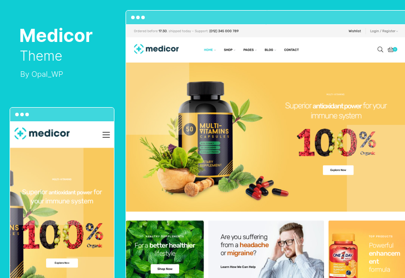 Tema Medicor - Tema WooCommerce per clinica medica e farmacia