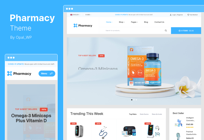 Tema della farmacia - Tema WooCommerce della farmacia