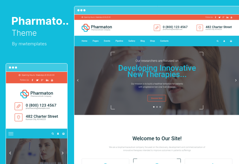 Tema Pharmaton - Tema WordPress per medicina e farmacia