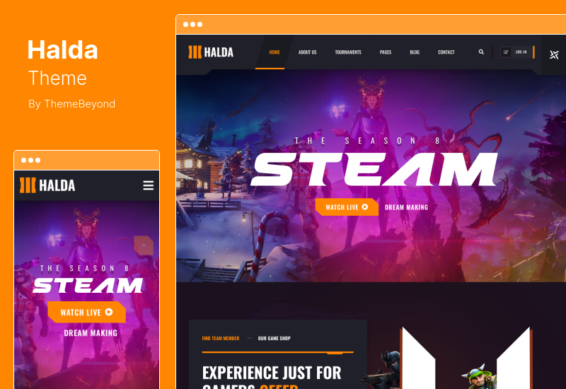 Halda Theme - Tema de WordPress para eSports y juegos