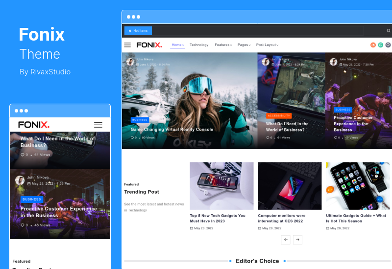 Tema Fonix - Tema de WordPress para periódicos y revistas