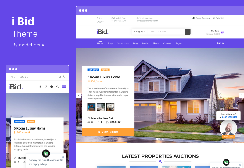 Tema iBid - Tema WooCommerce Lelang Multi Vendor