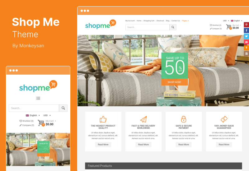 Tema ShopMe - Tema WooCommerce & WordPress Multi-Vendor