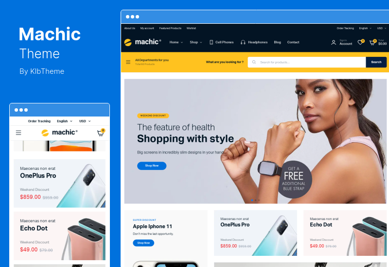 Tema Machic - Tema WooCommerce Toko Elektronik