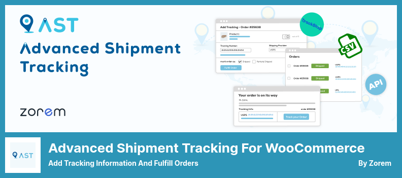 WooCommerce 插件的高级发货跟踪 - 添加跟踪信息和履行订单