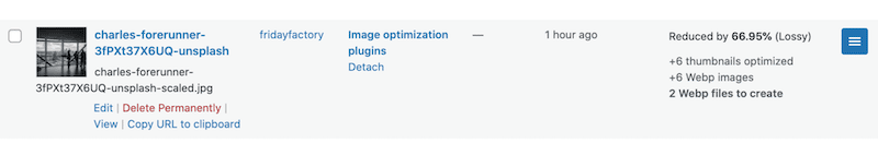 ประหยัดได้ 66.95% ด้วย ShortPixel - ที่มา: ShortPixel WordPress Media Library
