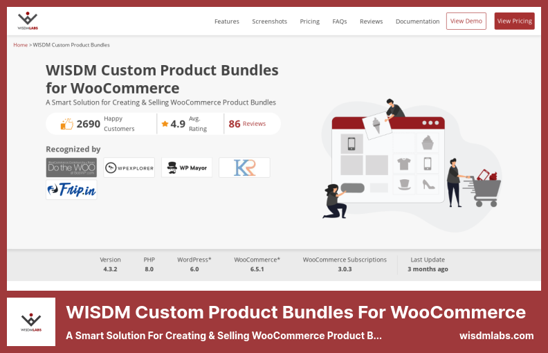 WISDM 맞춤형 제품 번들 플러그인 - WooCommerce 제품 번들 생성 및 판매를 위한 스마트 솔루션