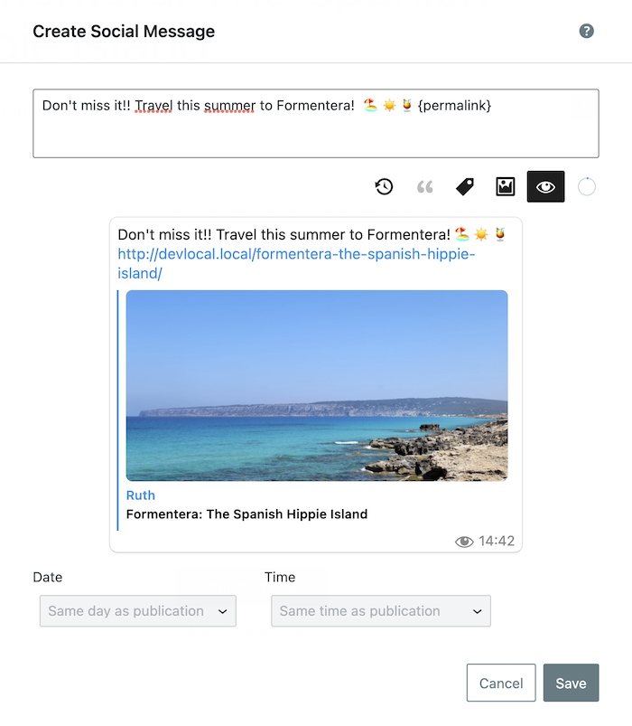 Criação da mensagem a ser publicada no Telegram