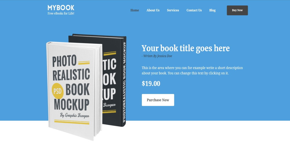 Site Web de démonstration du thème de la bibliothèque Mybook WordPress