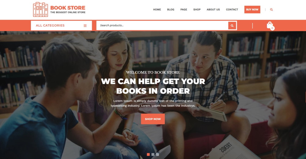 Site Web de démonstration du thème WordPress de la librairie VW
