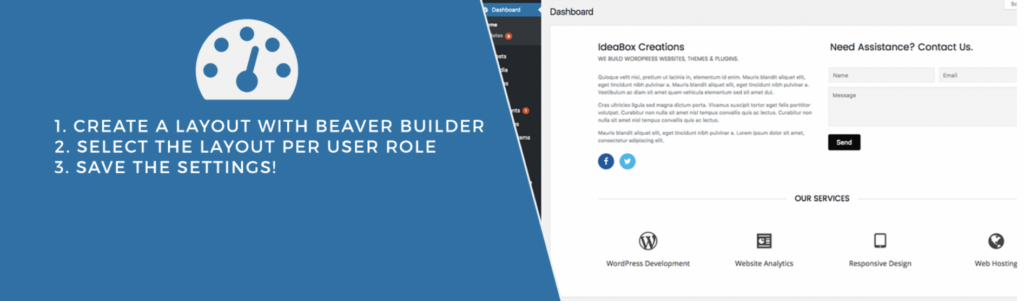 Beaver Builder 仪表板欢迎附加组件