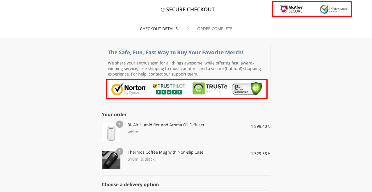 Elementor ve HappyAddons 9 ile WooCommerce Ödeme Sayfası Nasıl Özelleştirilir Show Security Badges on eCommerce Checkout Page