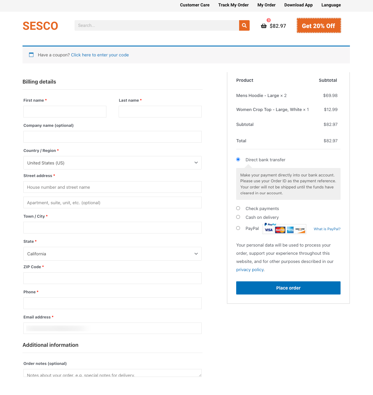 Elementor ve HappyAddons 8 ile WooCommerce Ödeme Sayfası Nasıl Özelleştirilir WooCommerce Checkout Page Example