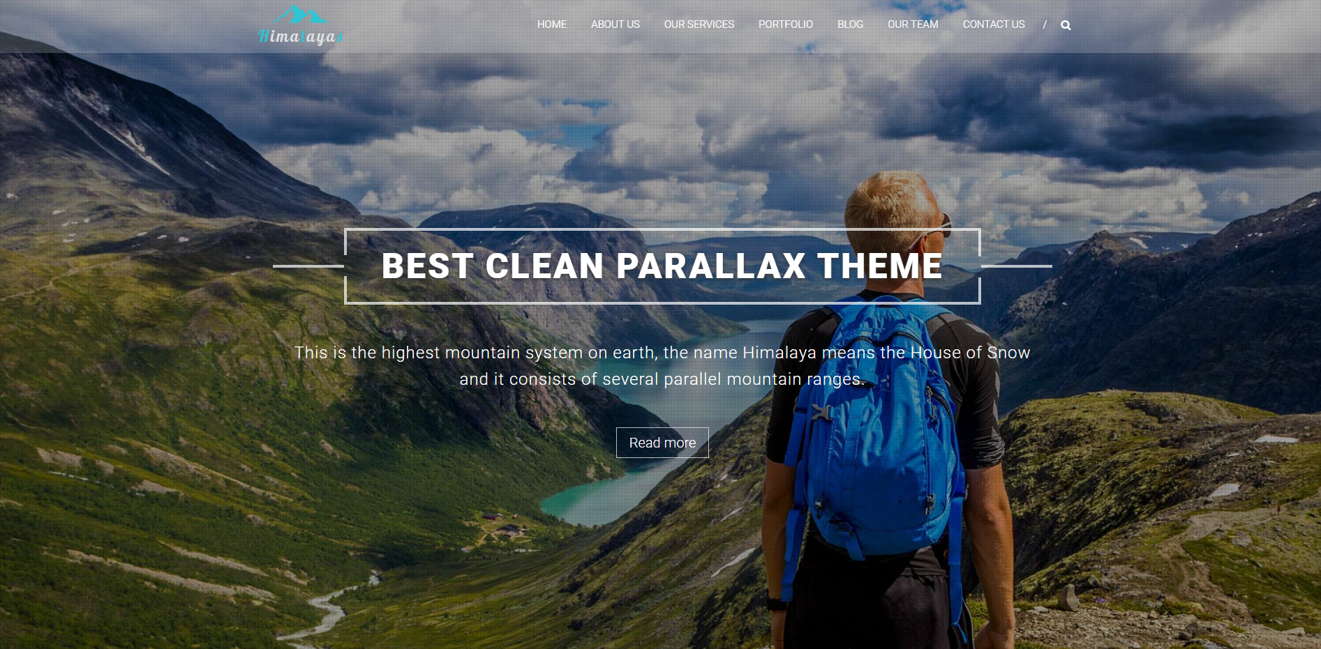 เทือกเขาหิมาลัย - หนึ่งหน้า WordPress ธีม