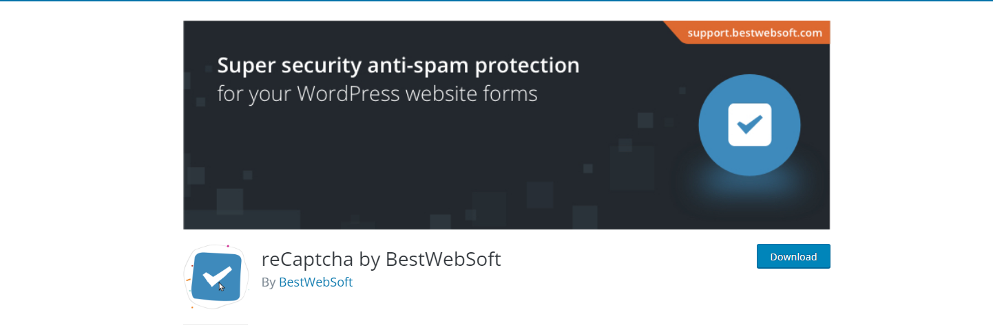 reCaptcha BestWebSoft - WordPress キャプチャ プラグイン
