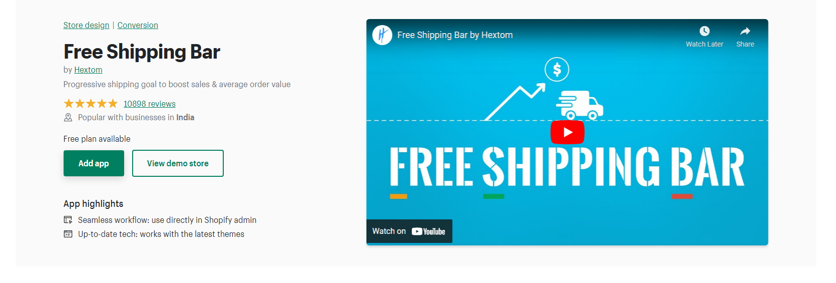 ヘキサトム - Shopify 送料無料バー