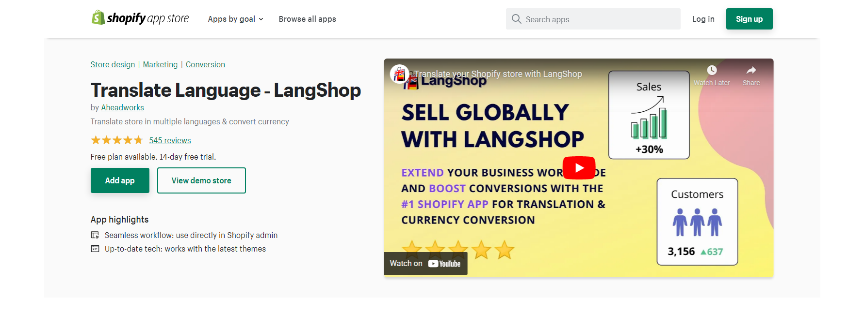 言語を翻訳 - 翻訳アプリのshopify