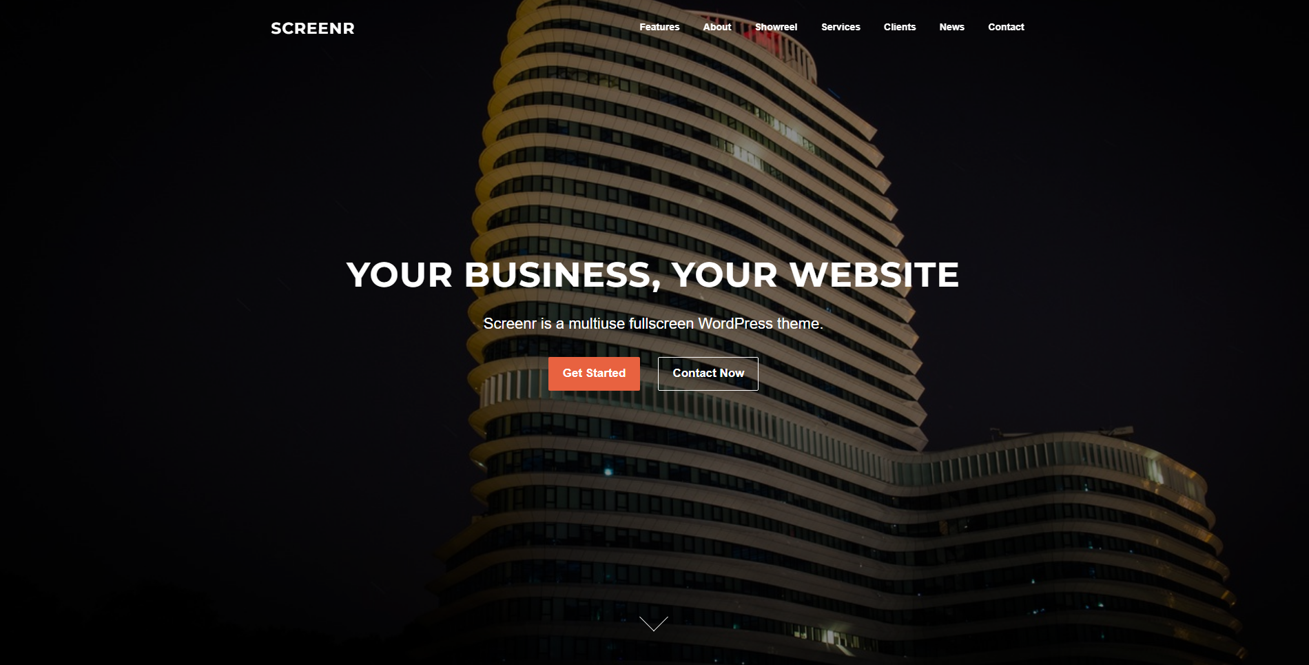 Screenr - 무료 방문 페이지 WordPress 테마