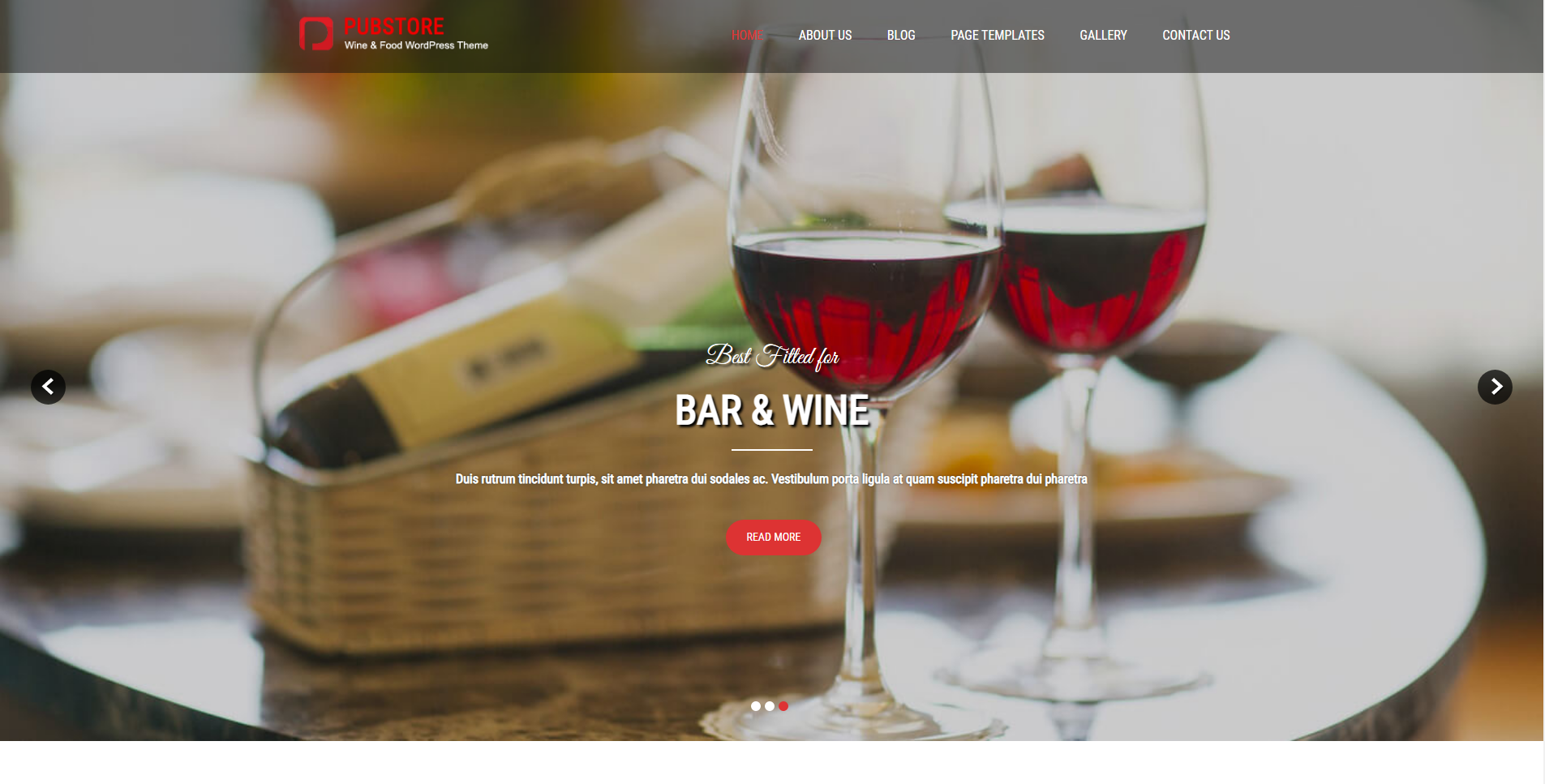 Pub Store - 무료 방문 페이지 WordPress 테마