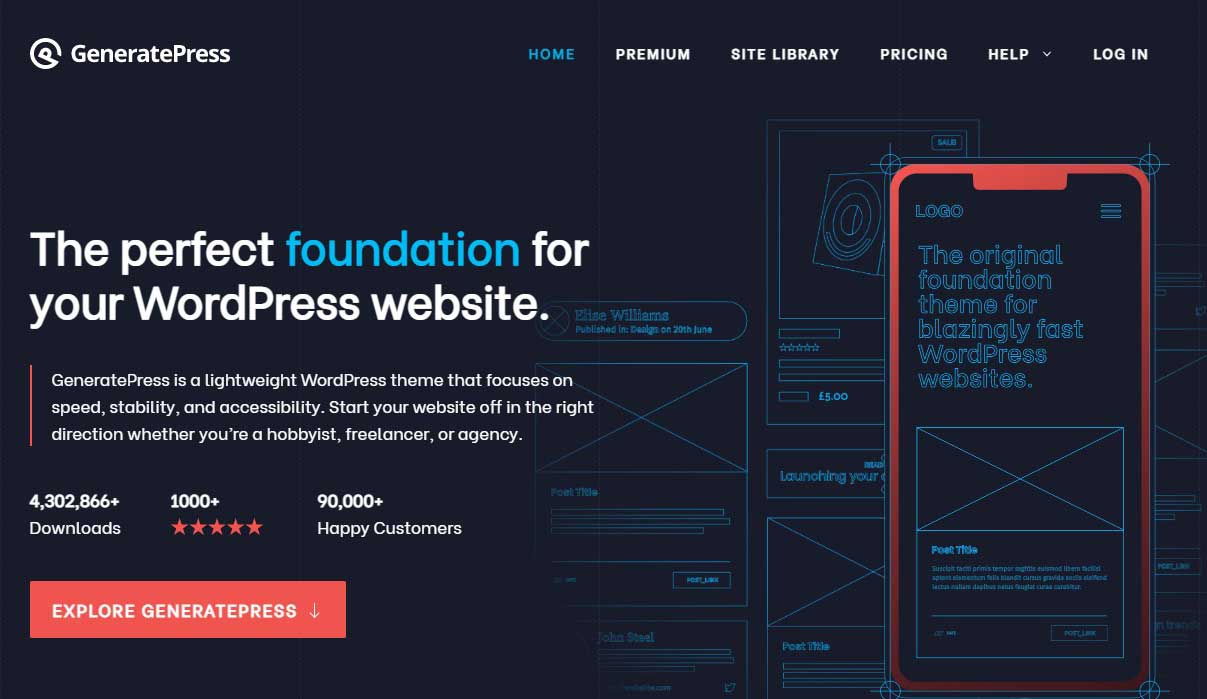 GeneratePress - 경량 WordPress 테마