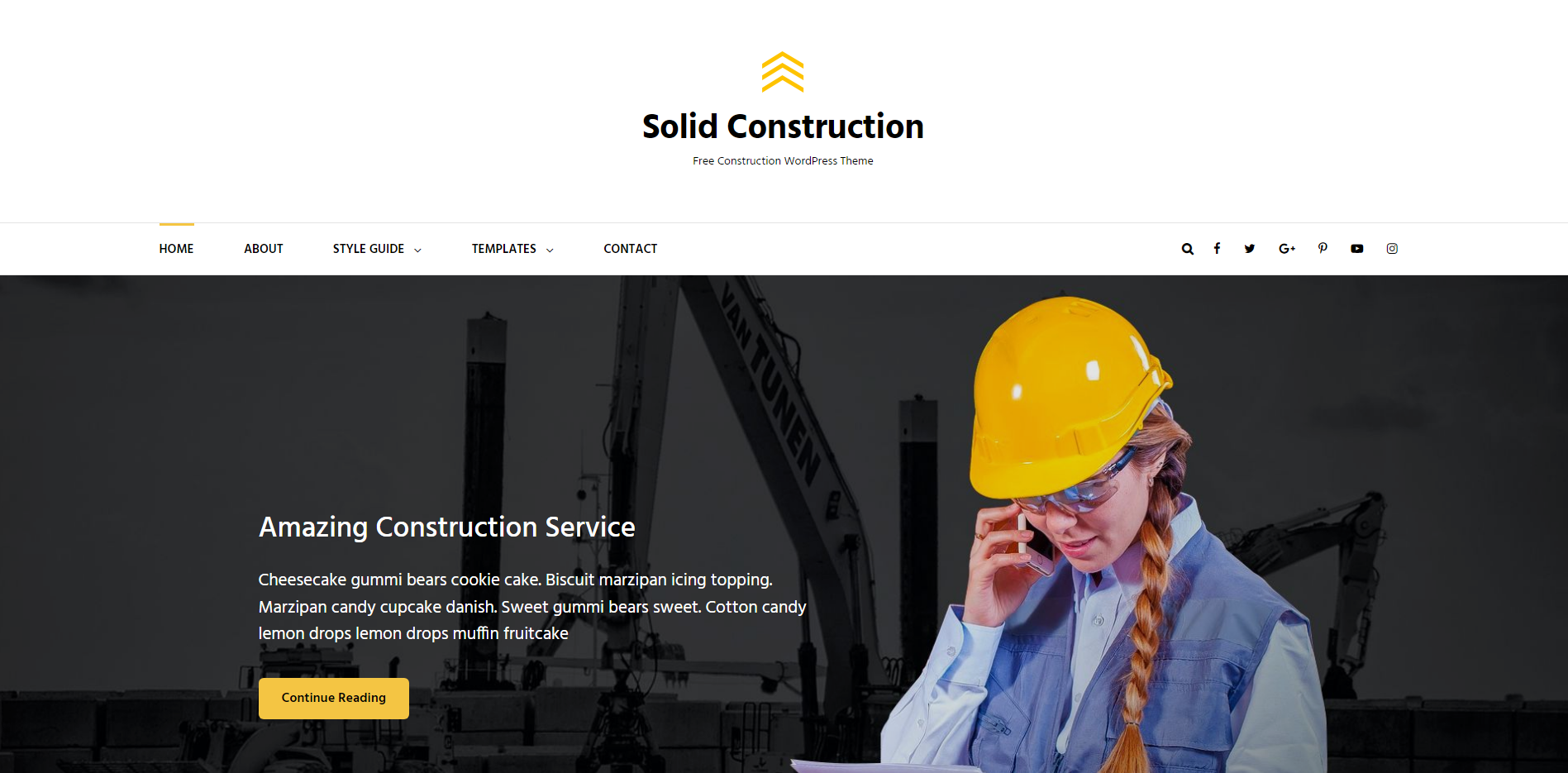Solid Construction - ثيمات إنشاء WordPress مجانية