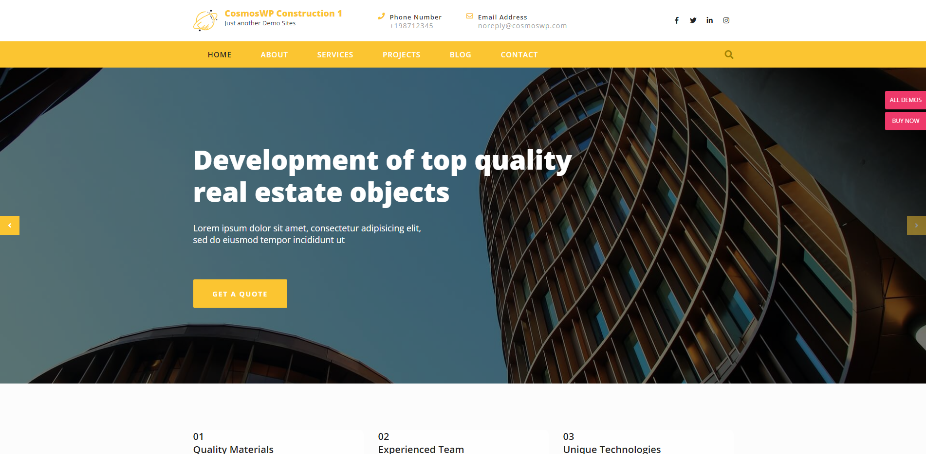 CosmosWP - ثيمات بناء WordPress مجانية