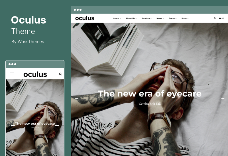 Oculus Theme - Creative Sunglasses Shop WooCommerce Theme